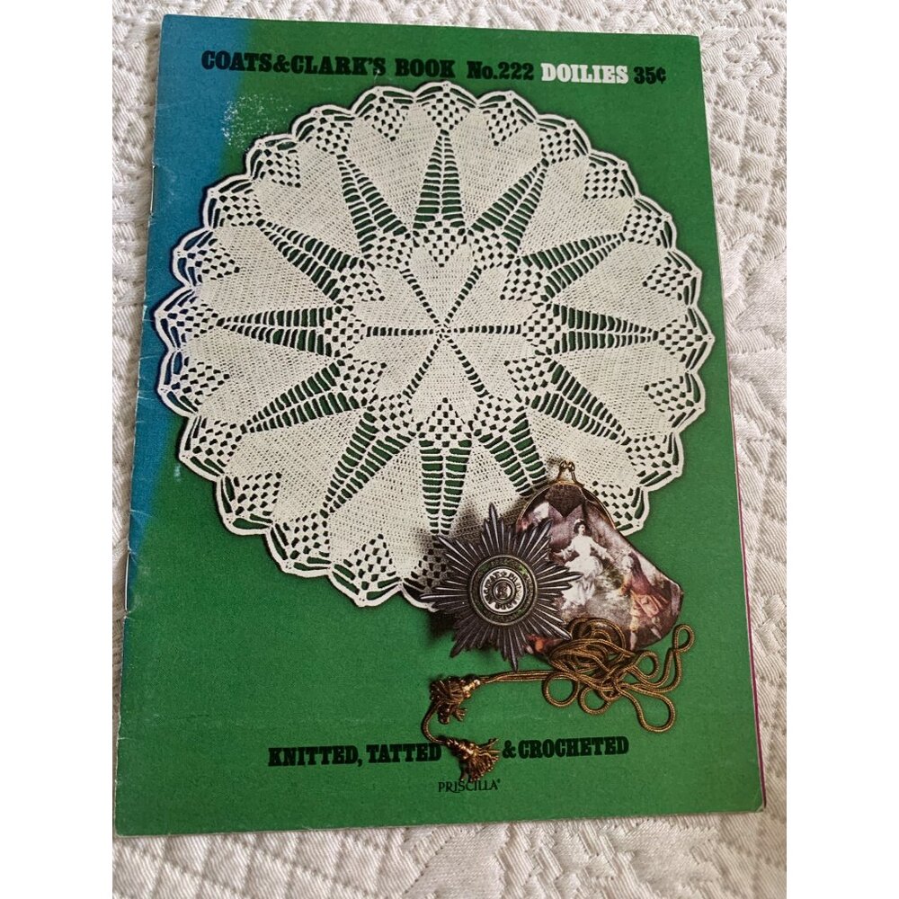 Coats & Clark's Crochet Doilies Pattern Book No 222 1970s